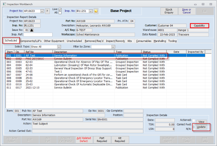 Inspection Workbench - Hangar Projects