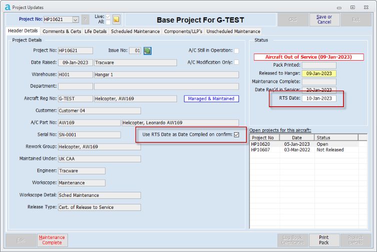 Project Updates - No Maintenance Instruction