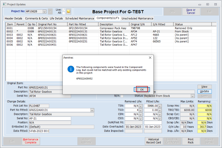 Project Updates - With Maintenance Instruction