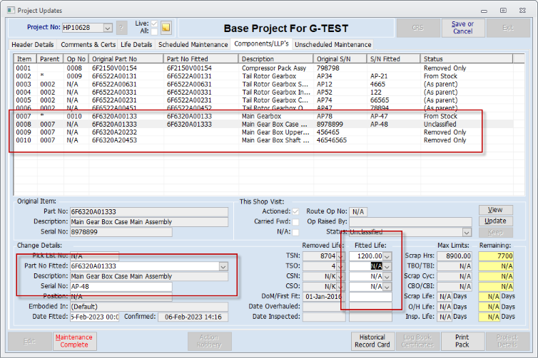 Project Updates - With Maintenance Instruction