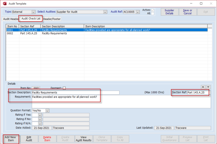 Audit Template